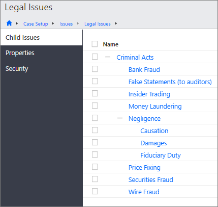 Issues with child issues.